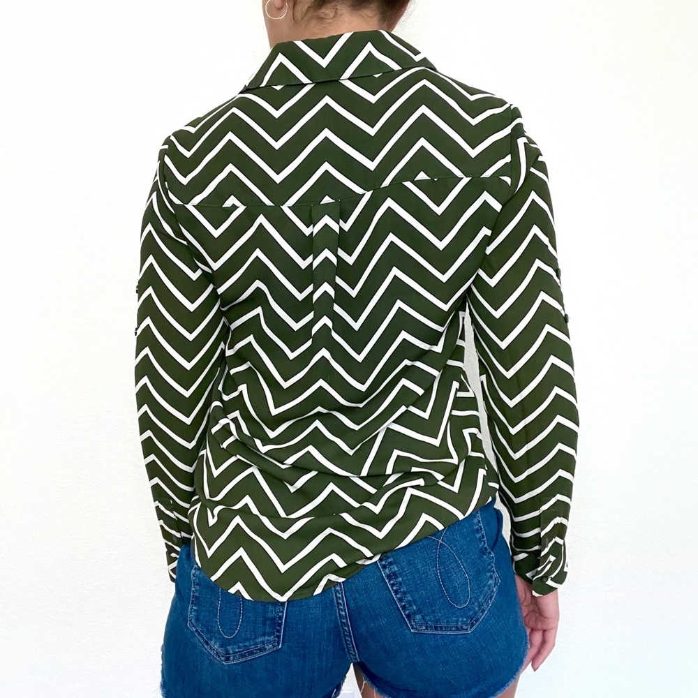 Express Long Sleeve Button up Blouse